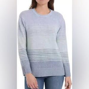 Ella Moss Knit Sweater – Women’s XL – Blue Striped Pullover